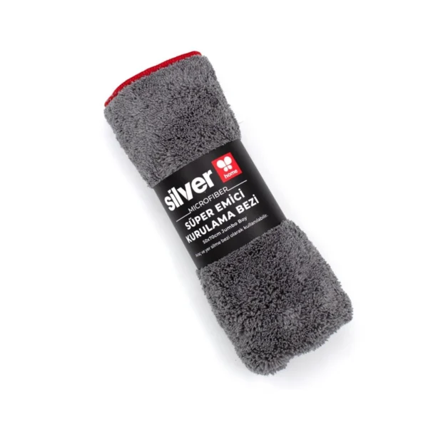 Silver Home Mikrofiber Süper Emici Araç Kurulama Bezi Gri 50x70 x15