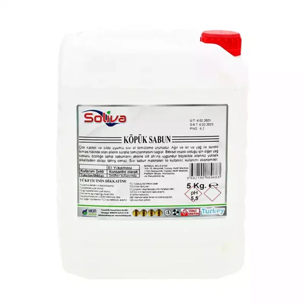 Soliva Ekonomik Köpük El Sabunu 5 Kg