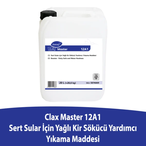 Diversey Clax Master 12A1 Sert Sular İçin Yağ ve Kir Sökücü 20L