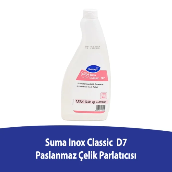 Diversey Suma Inox Classic D7 Paslanmaz Çelik Parlatıcısı 0,75 L