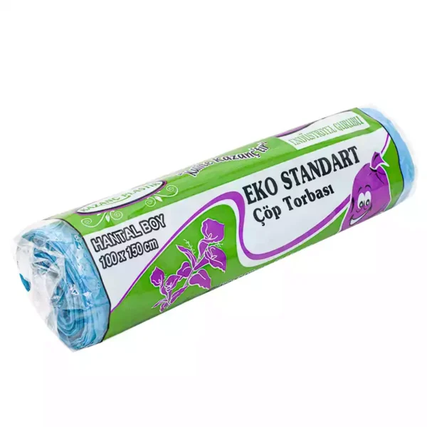 Kazanç Eko Standart Çöp Poşeti Hantal Mavi 500 Gr 100x150